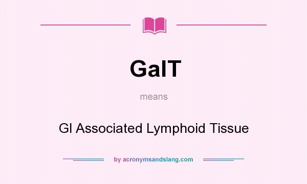 What does GalT mean? It stands for GI Associated Lymphoid Tissue