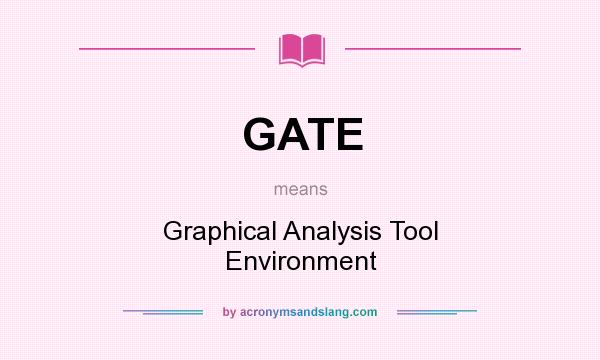 What does GATE mean? It stands for Graphical Analysis Tool Environment