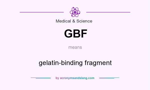 What does GBF mean? It stands for gelatin-binding fragment