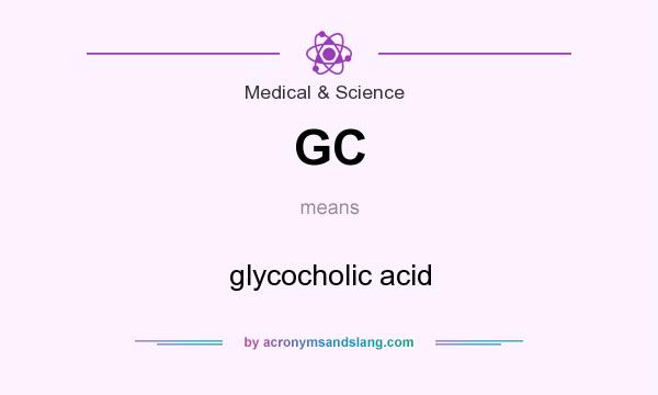 What does GC mean? It stands for glycocholic acid