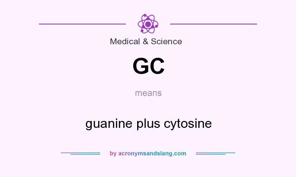 What does GC mean? It stands for guanine plus cytosine