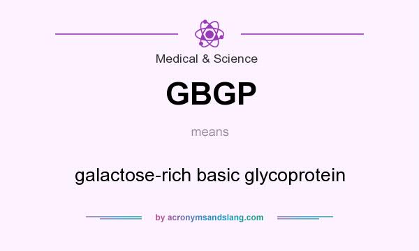 What does GBGP mean? It stands for galactose-rich basic glycoprotein