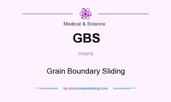 What does GBS mean? It stands for Grain Boundary Sliding
