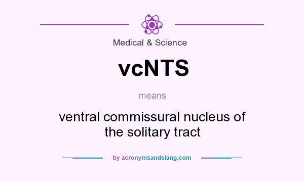 What does vcNTS mean? It stands for ventral commissural nucleus of the solitary tract