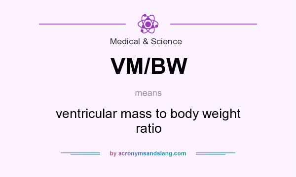 What does VM/BW mean? It stands for ventricular mass to body weight ratio
