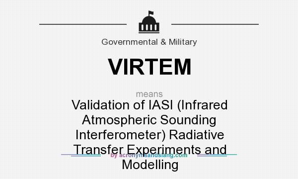 What does VIRTEM mean? It stands for Validation of IASI (Infrared Atmospheric Sounding Interferometer) Radiative Transfer Experiments and Modelling