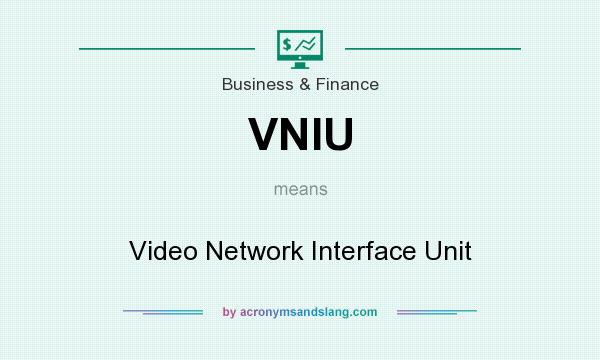 What does VNIU mean? It stands for Video Network Interface Unit