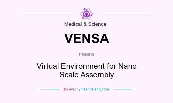 What does VENSA mean? It stands for Virtual Environment for Nano Scale Assembly