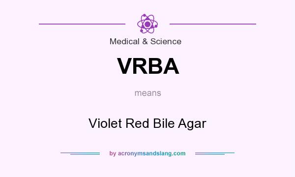 What does VRBA mean? It stands for Violet Red Bile Agar