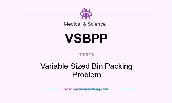 What does VSBPP mean? It stands for Variable Sized Bin Packing Problem