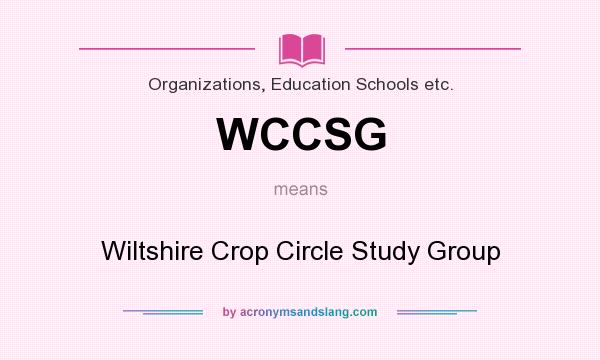 What does WCCSG mean? It stands for Wiltshire Crop Circle Study Group