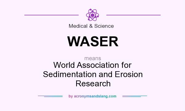 What does WASER mean? It stands for World Association for Sedimentation and Erosion Research