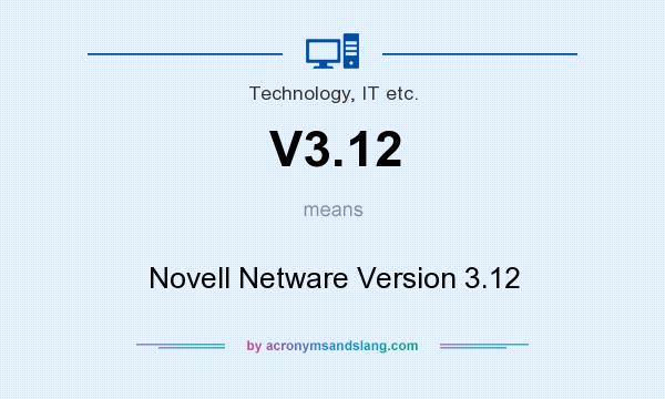 What does V3.12 mean? It stands for Novell Netware Version 3.12