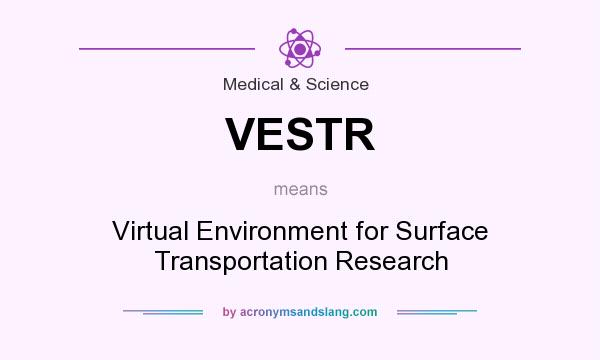 What does VESTR mean? It stands for Virtual Environment for Surface Transportation Research