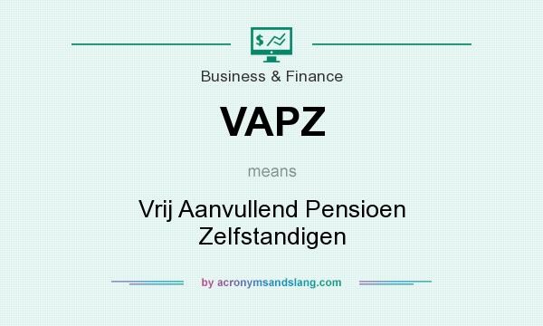 What does VAPZ mean? It stands for Vrij Aanvullend Pensioen Zelfstandigen