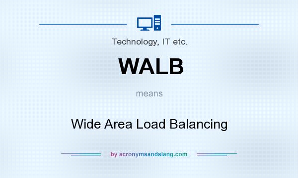 What does WALB mean? It stands for Wide Area Load Balancing