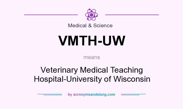 What does VMTH-UW mean? It stands for Veterinary Medical Teaching Hospital-University of Wisconsin