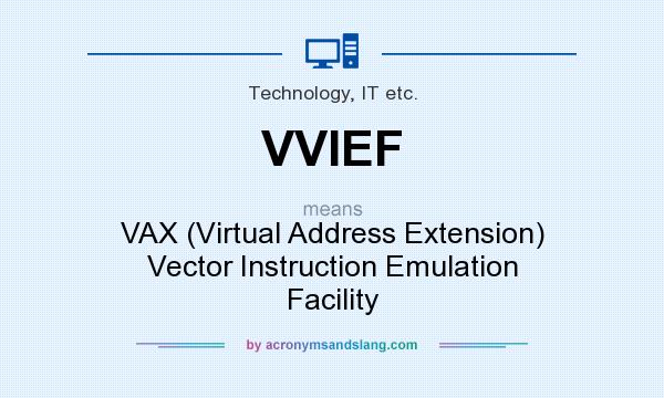 What does VVIEF mean? It stands for VAX (Virtual Address Extension) Vector Instruction Emulation Facility