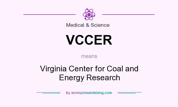 What does VCCER mean? It stands for Virginia Center for Coal and Energy Research