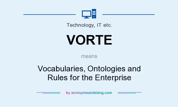 What does VORTE mean? It stands for Vocabularies, Ontologies and Rules for the Enterprise