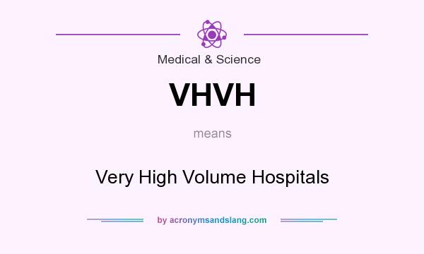 What does VHVH mean? It stands for Very High Volume Hospitals