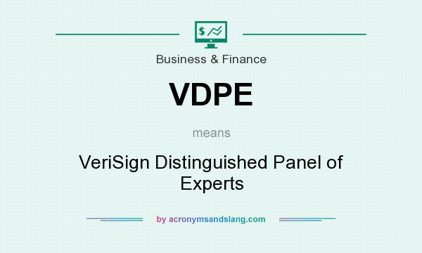 What does VDPE mean? It stands for VeriSign Distinguished Panel of Experts