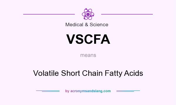 What does VSCFA mean? It stands for Volatile Short Chain Fatty Acids