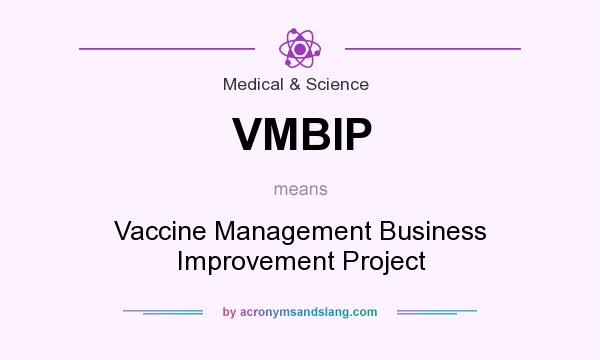 What does VMBIP mean? It stands for Vaccine Management Business Improvement Project