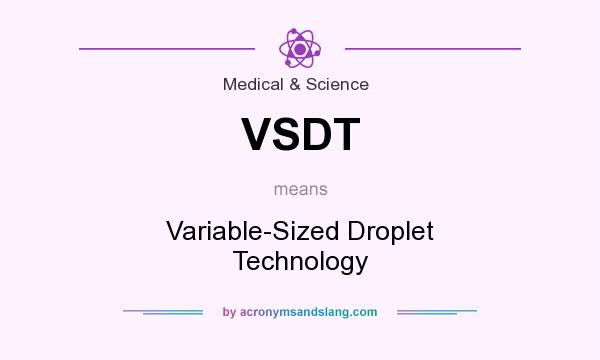 What does VSDT mean? It stands for Variable-Sized Droplet Technology