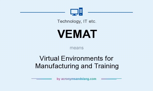 What does VEMAT mean? It stands for Virtual Environments for Manufacturing and Training
