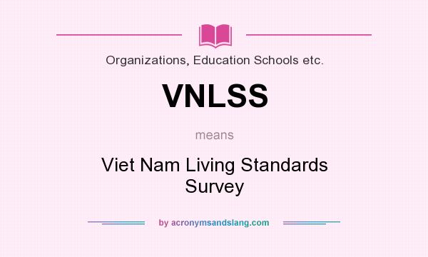What does VNLSS mean? It stands for Viet Nam Living Standards Survey