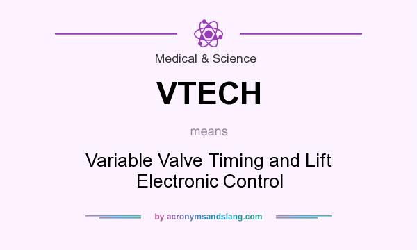 What does VTECH mean? It stands for Variable Valve Timing and Lift Electronic Control