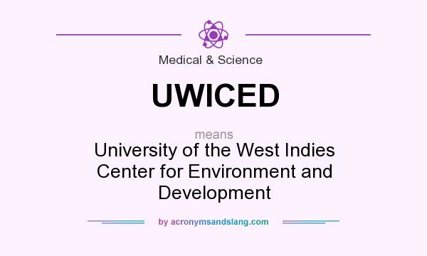 What does UWICED mean? It stands for University of the West Indies Center for Environment and Development