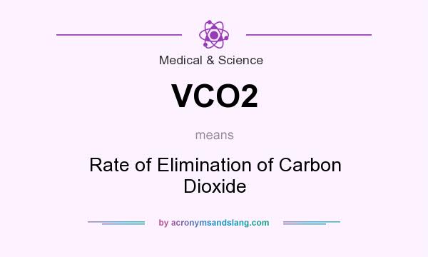 What does VCO2 mean? It stands for Rate of Elimination of Carbon Dioxide