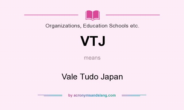 What does VTJ mean? It stands for Vale Tudo Japan
