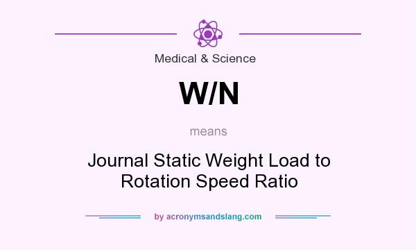 What does W/N mean? It stands for Journal Static Weight Load to Rotation Speed Ratio