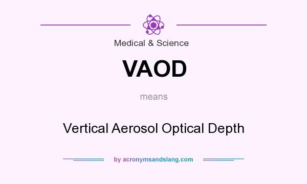 What does VAOD mean? It stands for Vertical Aerosol Optical Depth