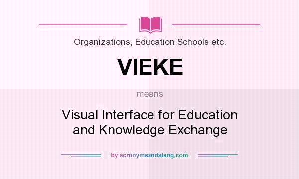 What does VIEKE mean? It stands for Visual Interface for Education and Knowledge Exchange
