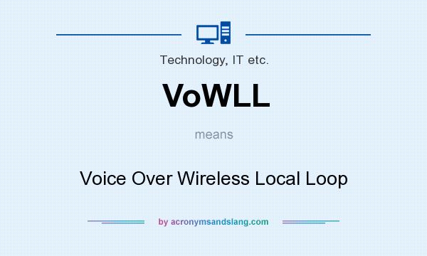 What does VoWLL mean? It stands for Voice Over Wireless Local Loop