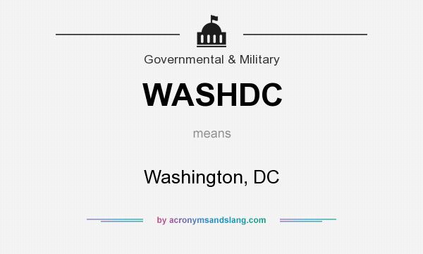 What does WASHDC mean? It stands for Washington, DC