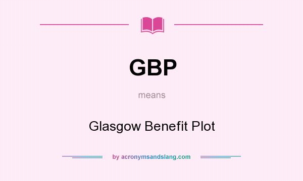 What does GBP mean? It stands for Glasgow Benefit Plot