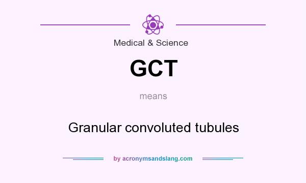 What does GCT mean? It stands for Granular convoluted tubules