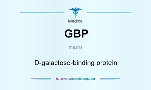What does GBP mean? It stands for D-galactose-binding protein