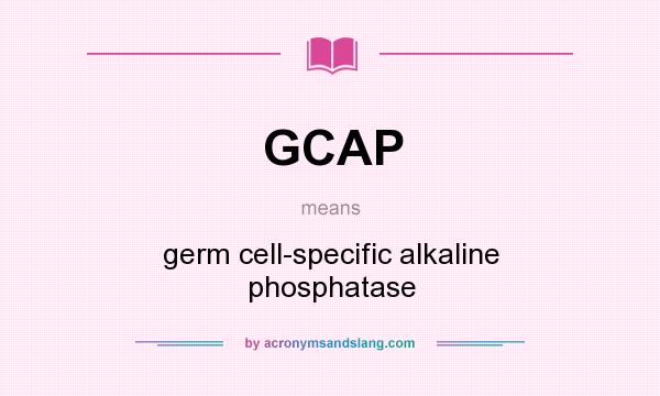 What does GCAP mean? It stands for germ cell-specific alkaline phosphatase