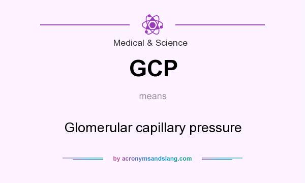 What does GCP mean? It stands for Glomerular capillary pressure