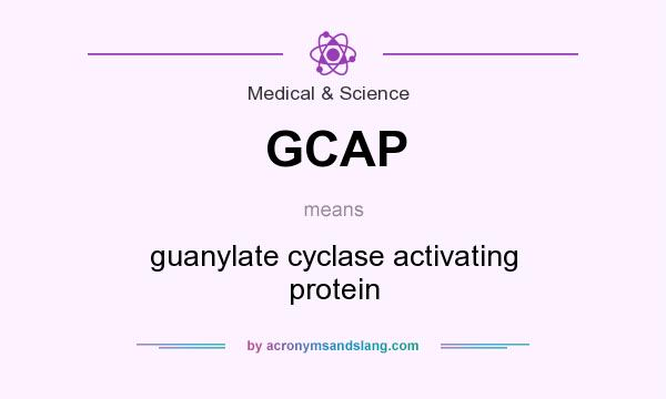 What does GCAP mean? It stands for guanylate cyclase activating protein