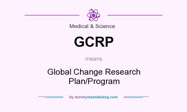 What does GCRP mean? It stands for Global Change Research Plan/Program