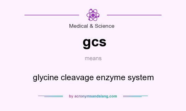 What does gcs mean? It stands for glycine cleavage enzyme system