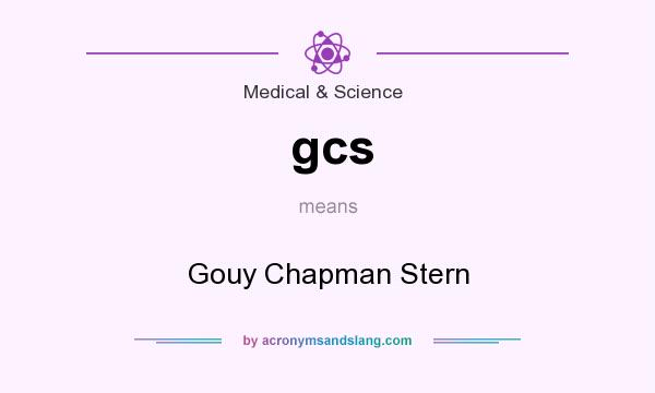 What does gcs mean? It stands for Gouy Chapman Stern