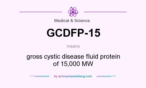 What does GCDFP-15 mean? It stands for gross cystic disease fluid protein of 15,000 MW